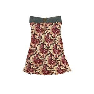 NWT Faded Glory Y2K Denim & Patchwork Paisley Maxi Skirt Z 12 Boho Cottagecore